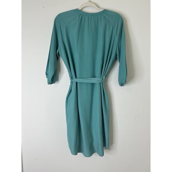 J. Peterman Co Shirt Dress Women's Small Sea Green Knee Length Classic Button - Picture 5 of 10